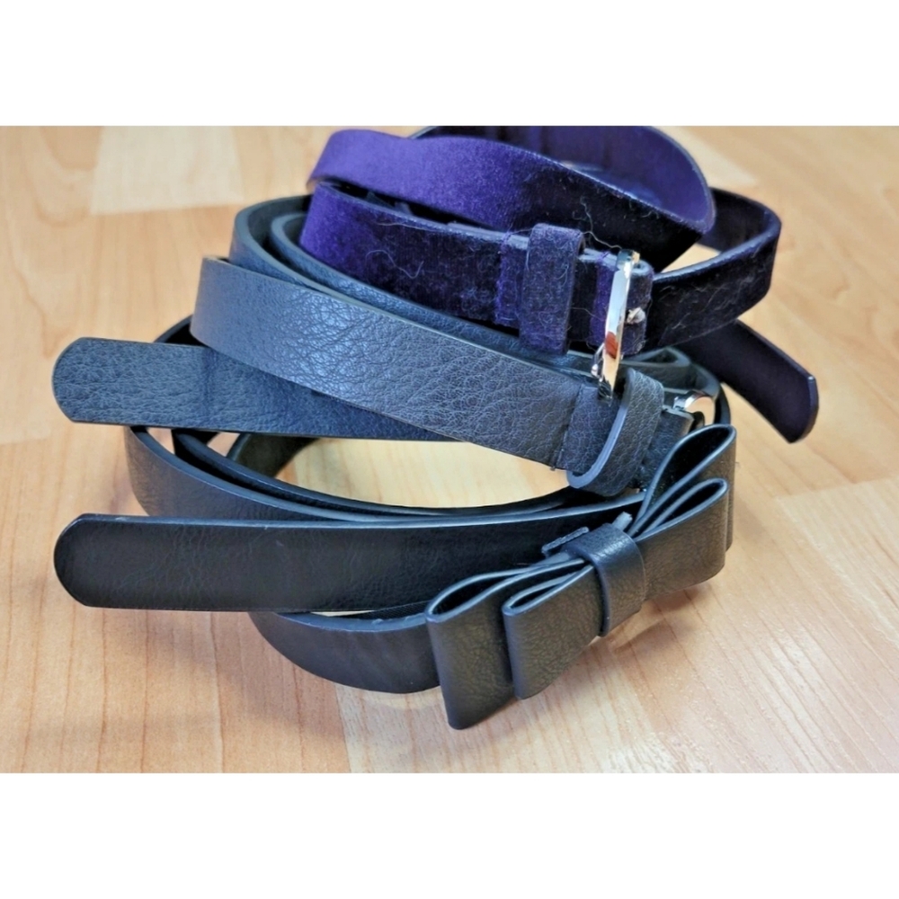 Torrid Black and Purple Women's Belt Set